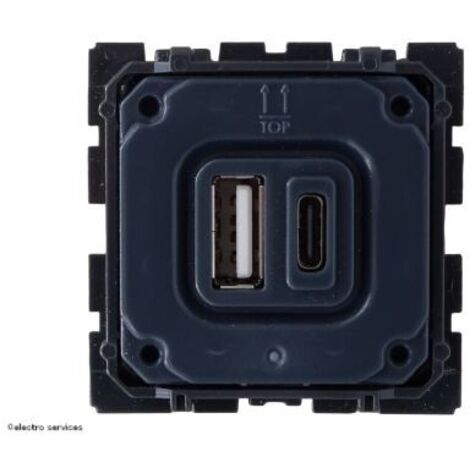 Prise 2USB Type-A + Type-C 15W Céliane Legrand