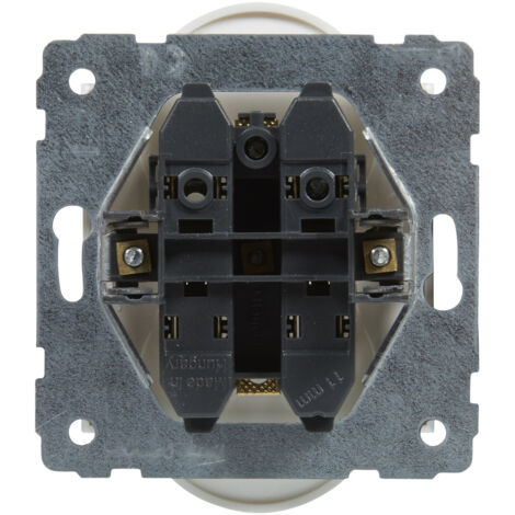 Prise 2X2P+Z - 16 A - 250 V - bornes à vis - montage possible dans des cadres multi-rotation, BLANC SUNO