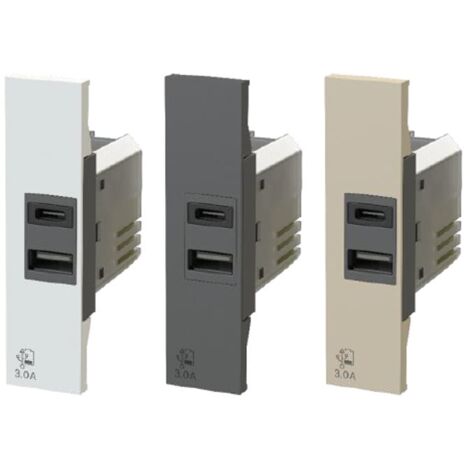 Prise 4Box 3.0A USB pour série Bticino Living Now 4B.K.USB.30