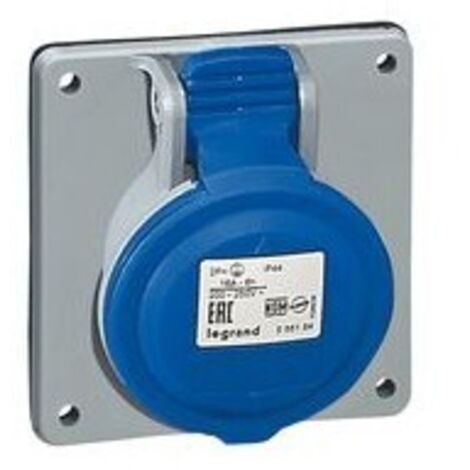 Prise à entraxes unifiés fixe P17 IP44 16A - 200V à 250V - 2P+T - Legrand