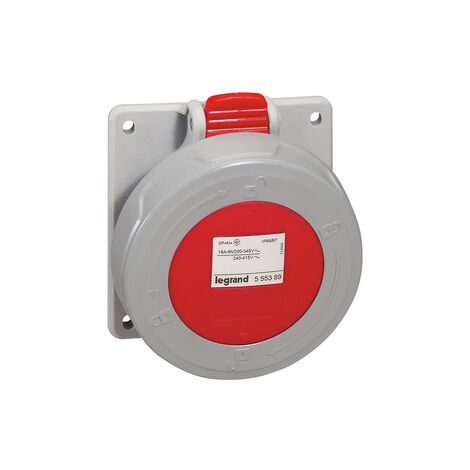 Prise à entraxes unifiés P17 IP66/67 16A de 380V à 415V 3P+N+T LEGRAND 555389