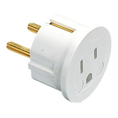 Prise adaptateur européen - US 125V 5-15A 2P+T broches plates L'Ebenoid