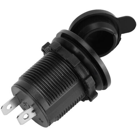 Prise allume-cigare 12V/24V étanche pour voiture et moto avec couvercle ABS