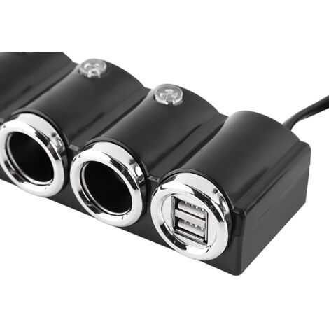 Prise allume-cigare USB 4 ports DC 12V/24V - Chargeur voiture multiport adaptateur