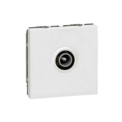 Prise antenne Mosaic 2 modules prise de passage TV/radio, blanc