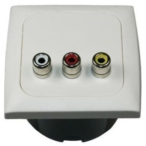 Prise Audio/Vidéo C-Line HABA avec cabochon blanc