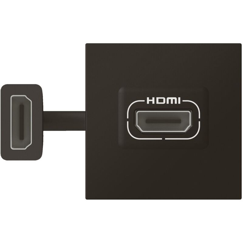Prise HDMI typeA version 1.4 préconnectorisée Mosaic 2 modules noir mat (079479L)
