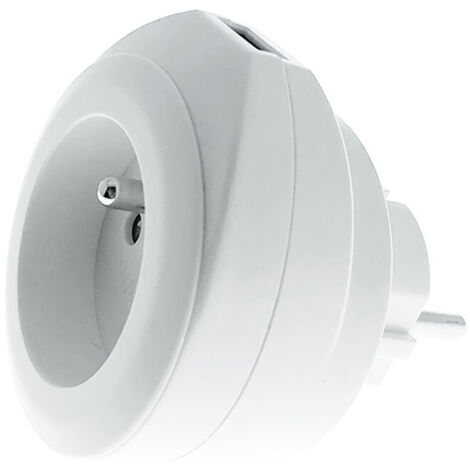 Prise BEWATT + chargeur USB Blanc - Watt and Co
