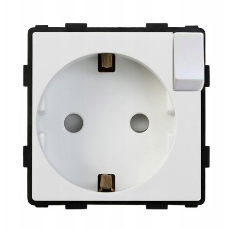 Prise blanche 230 V avec interrupteur RTX SH