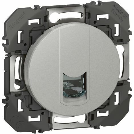 Prise blindée RJ45 catégorie 6STP - Dooxie - Aluminium - Legrand