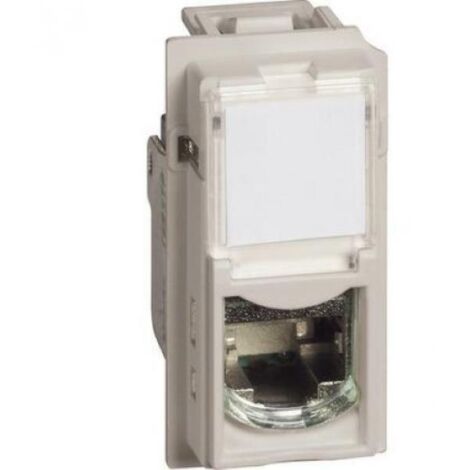 Prise Bticino Living Now RJ45 sans outil UTP CAT.6 Sable KM4279C6