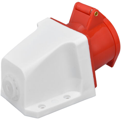 Prise CEE Industrielle en Laiton Rouge Montage en Saillie IP44 220‑380V pour Équipements Électriques