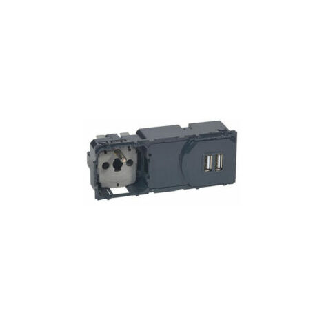 Prise Céliane + chargeur USB double - 067106 - Legrand