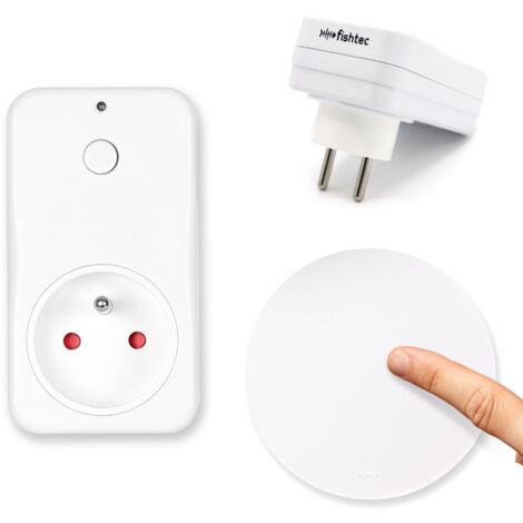FISHTEC® Prise Commandée par Interrupteur - Sans Fil ni Pile - Portée 70m