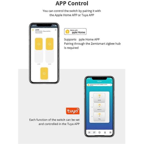 Prise connectée Tuya Zigbee Brésil 20A avec interrupteur et fiche UE