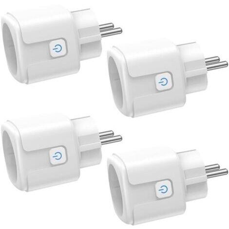 Prise connectée WiFi 16A 3680W – Contrle à distance et commande vocale – Compatible Alexa et Google – Mesure de consommation électrique