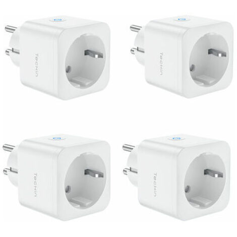 Prise connectée WiFi 16A – Compatible Alexa, Google Home, Siri – Commande vocale, contrôle à distance, minuterie – Lot de 4