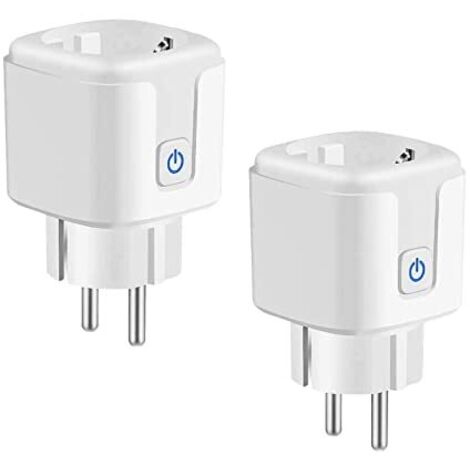 Prise Connectée WiFi 16A,Prise Connectée Alexa Avec Télécommande & Contrôle Vocal,Smart Prise Intelligente avec Mesure de Consommation électrique