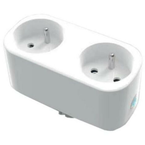 Prise Connectée WiFi Double avec Minuteur et Compteur de consomm