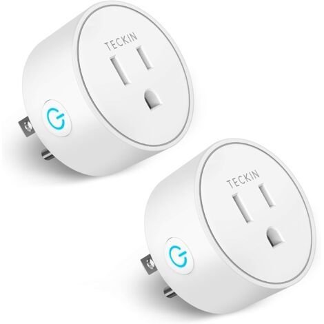 Prise Connectée WiFi - Mesure Tension Électrique - Compatible Alexa Google Home - Contrôle App Téléphone - Minuterie Intégrée - Sans Hub - 2 Pièces