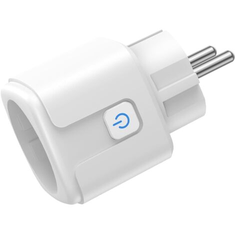 Prise Connectée WiFi, Prise Intelligente 16A 3680W, Prise WiFi avec Mesure de Consommation Électrique, Contrôle à Distance, Commande Vocale, Compatible avec Alexa & Google pour la France