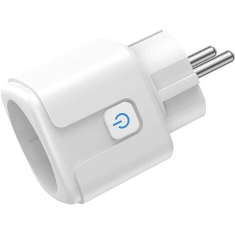 Prise Connectée WiFi, Prise Intelligente 16A 3680W, Prise WiFi avec Mesure de Consommation Électrique, Contrôle à Distance, Commande Vocale, Compatible avec Alexa & Google pour la France