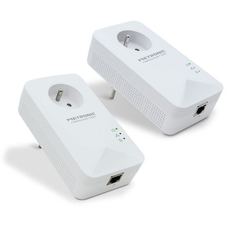 Prise CPL netsocket Duo 1200 avec prise gigogne