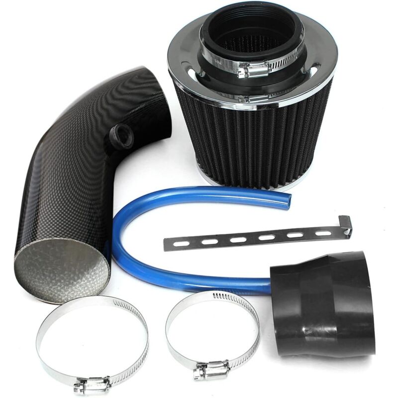 Prise d'air, 64-76mm/3 '' système universel de tuyau d'écoulement de puissance de tuyau d'induction de filtre d'admission d'air froid de voiture