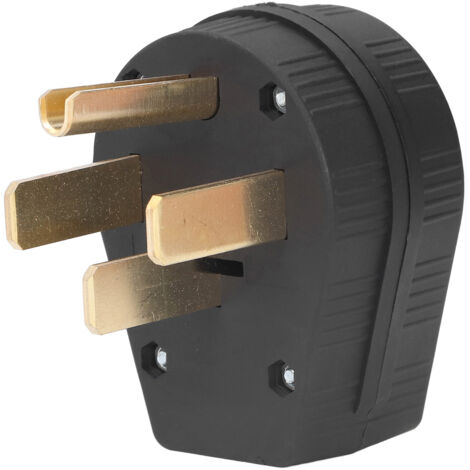 Prise d'angle à lames droites 50A 125V/250V, connecteur 4 broches pour cuisinière, sèche-linge et générateur