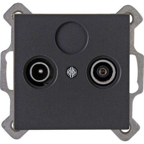 Prise d'antenne KOPP Athenis, anthracite, double