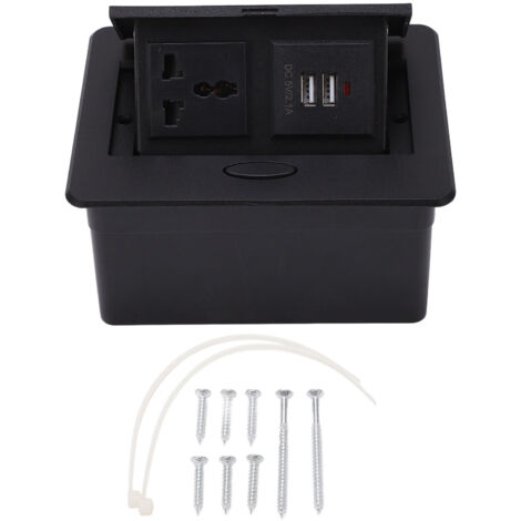 Prise de Bureau avec Ports USB, Multiprise Murale Cachée 250V pour École et Bureau