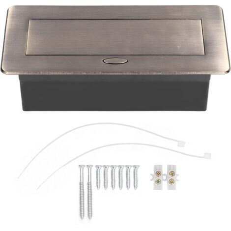 Prise de Bureau Double USB 250V, Prise Escamotable Lente pour Table de Travail Maison Bureau