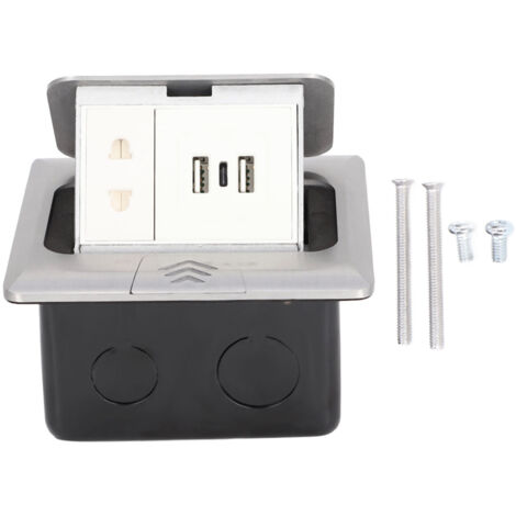 Prise de Bureau Électrique Escamotable avec USB Type‑C Double Interface et Norme Américaine