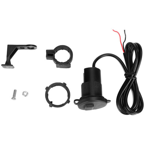 Prise de charge USB pour moto 12 V CC/24 V CC avec LED + interrupteur (12-24 V CC)
