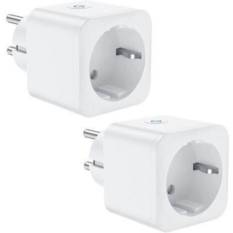 Prise de connexion WiFi, prise intelligente 16A 3300W, compatible avec Alexa Google Home, avec commande vocale et télécommande, prise de minuterie avec fonction minuterie (2 Pack)