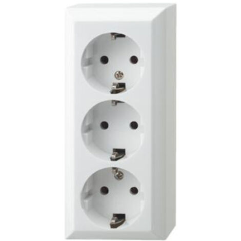 Prise de contact de protection 3f AP blanc
