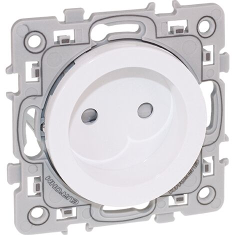 Prise de courant 2P 16A blanc - SQUARE avec griffes