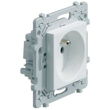 HAGER prise de courant 2p+t essensya blanc 16a sans vis