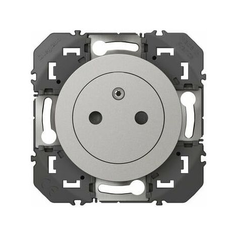 Prise de courant - 2P+T - Affleurante Dooxie - 16A - Aluminium - Legrand