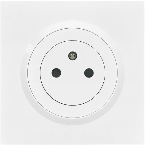 Prise de courant - 2P+T - Affleurante Dooxie - 16A - Complet - Blanc - Legrand