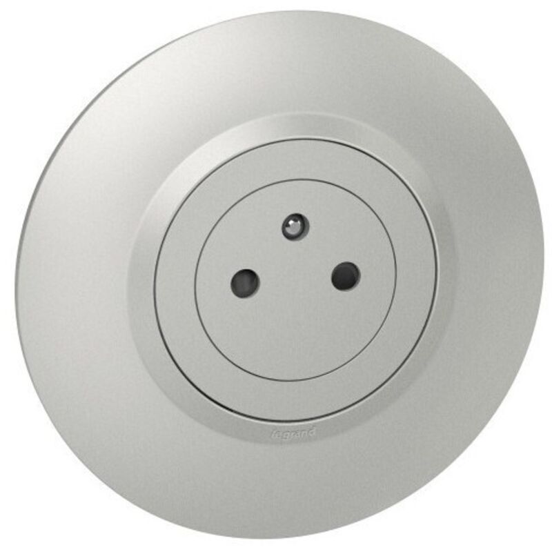Prise de courant 2P+T 16A complète - Dooxie - Aluminium Legrand