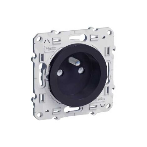 prise de courant 2P+T Anthracite, à vis, connexion rapide Schneider Electric Odace