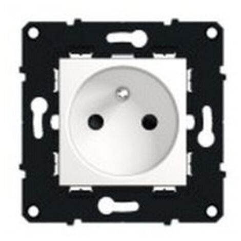 Prise de courant 2P+T bornes automatique 16A Evolution Arnould Finition: Blanc