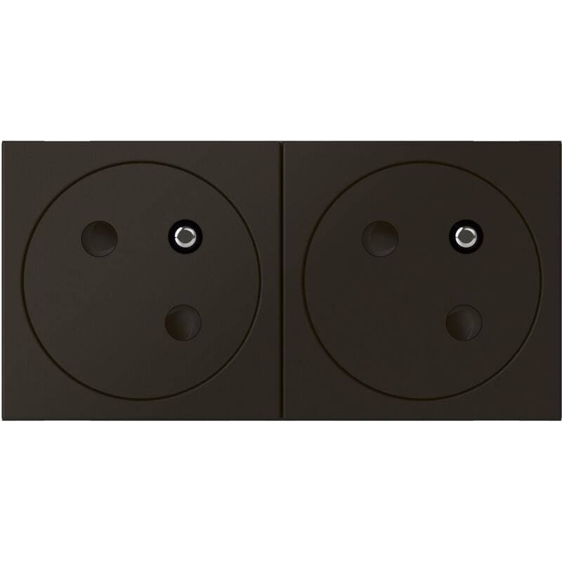 Legrand - Double prise 2P+T Surface Mosaic Link raccordement latéral 4 modules -noir mat 079192L