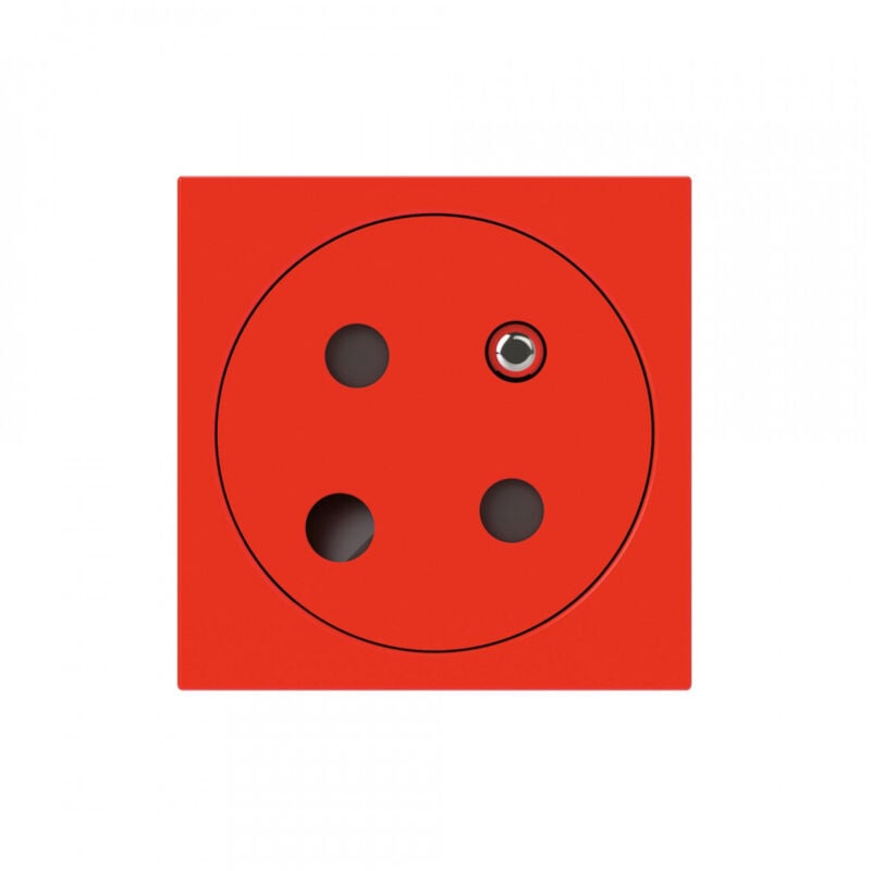 Legrand - prise de courant 2p+t surface a detrompage mosaic link raccordement lateral 2 modules - rouge antimicrobien