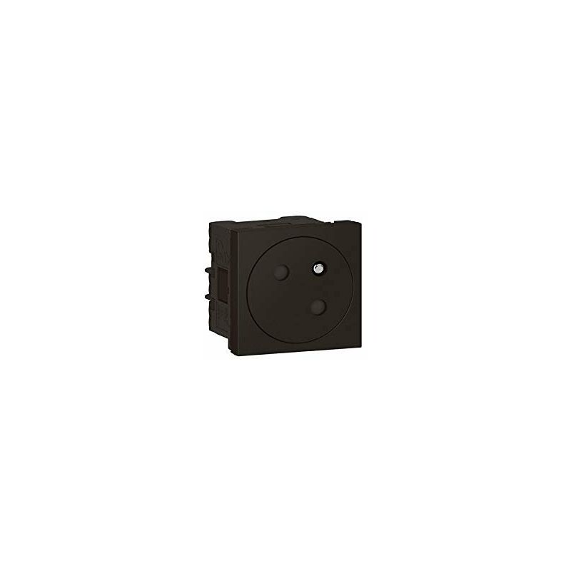 Legrand - prise de courant 2P+T surface mosaic link raccordement latéral 2 modules - noir mat LEG079145L