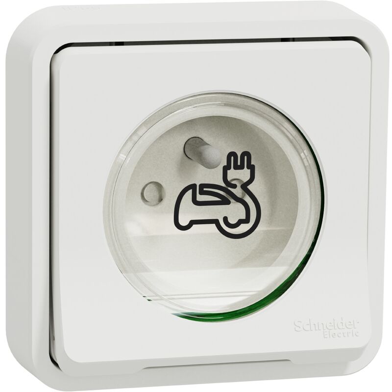 Prise de courant renforcée - encastré - mureva sty - blanc Schneider Electric mur39011