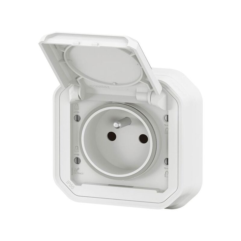 Legrand - Plexo prise 2p+t encastre blanc complet