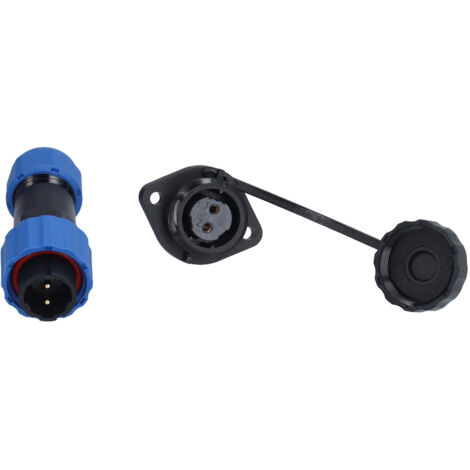 Prise de courant d'aviation étanche à bride SP16, connecteur à joints bout à bout mâle et femelle IP68, 2 cœurs (380V 10A)