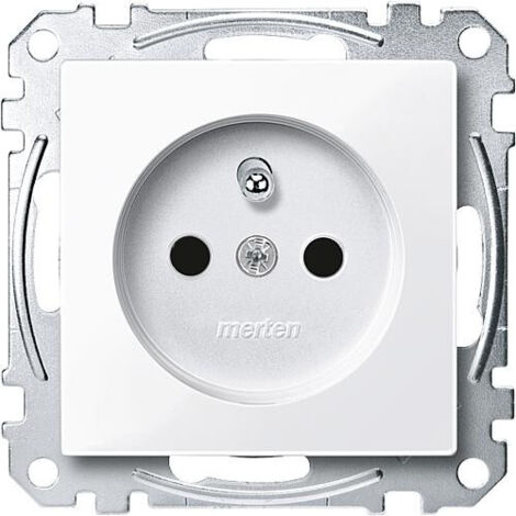 Prise de courant de securite FRA Merten systeme M blanc activ 1 piece